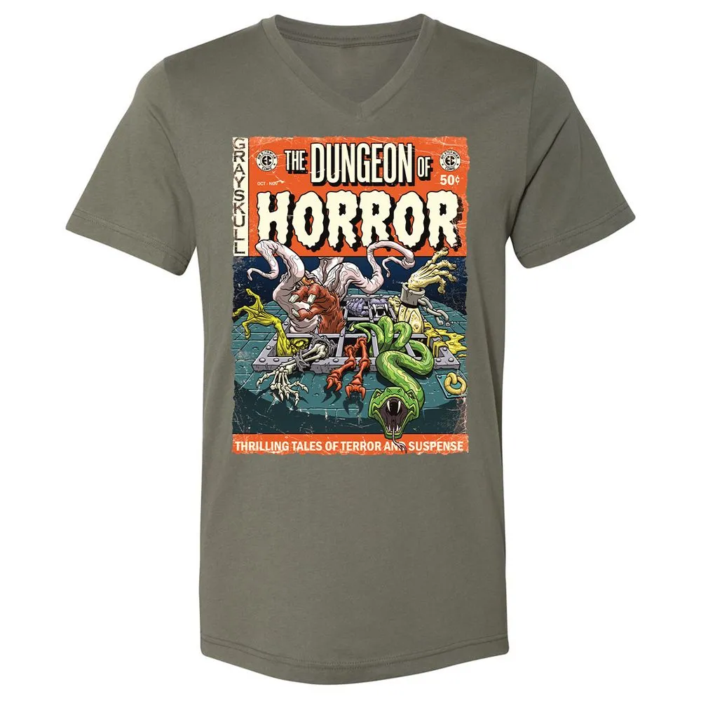Unisex V-Neck T-Shirt - 1BFDZHPF - Military Green - 10