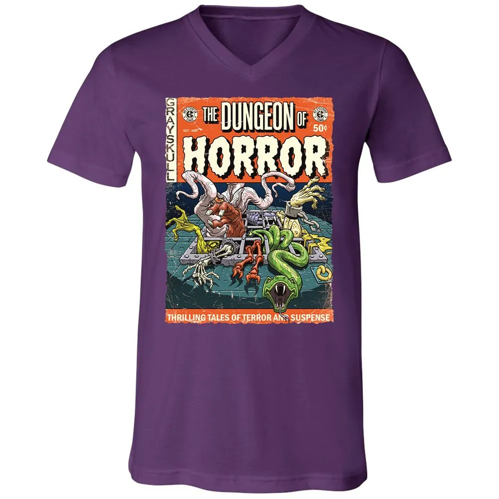 Unisex V-Neck T-Shirt - 1BFDZHPF - Team Purple - 9