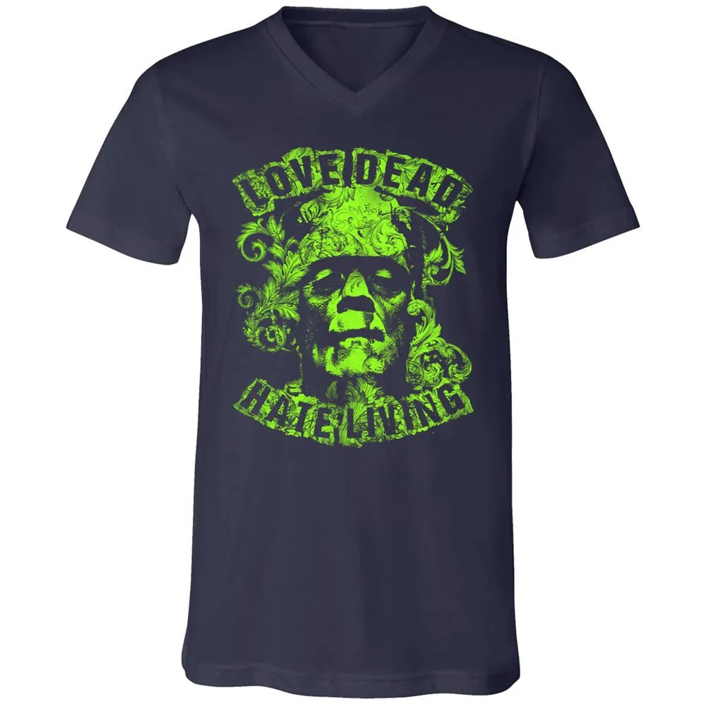 Unisex V-Neck T-Shirt - 67HHJW3M - Navy - 2