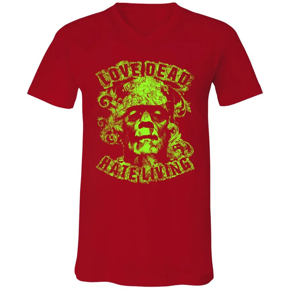 Unisex V-Neck T-Shirt - 67HHJW3M - Red - 3
