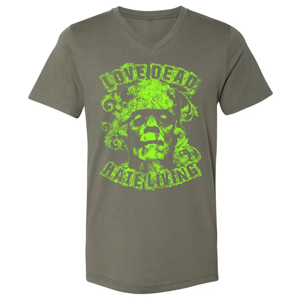 Unisex V-Neck T-Shirt - 67HHJW3M - Military Green - 10