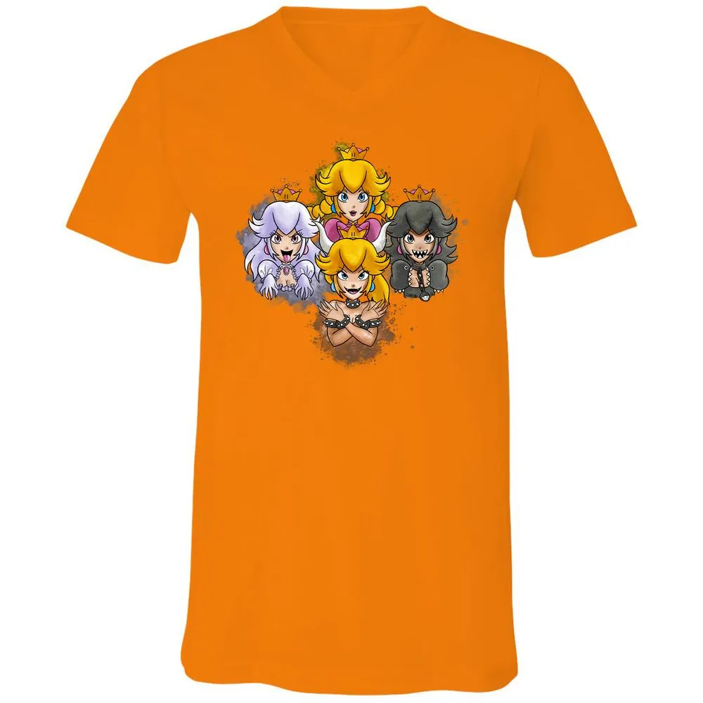 Unisex V-Neck T-Shirt - 9DCK5KPF - Orange - 11