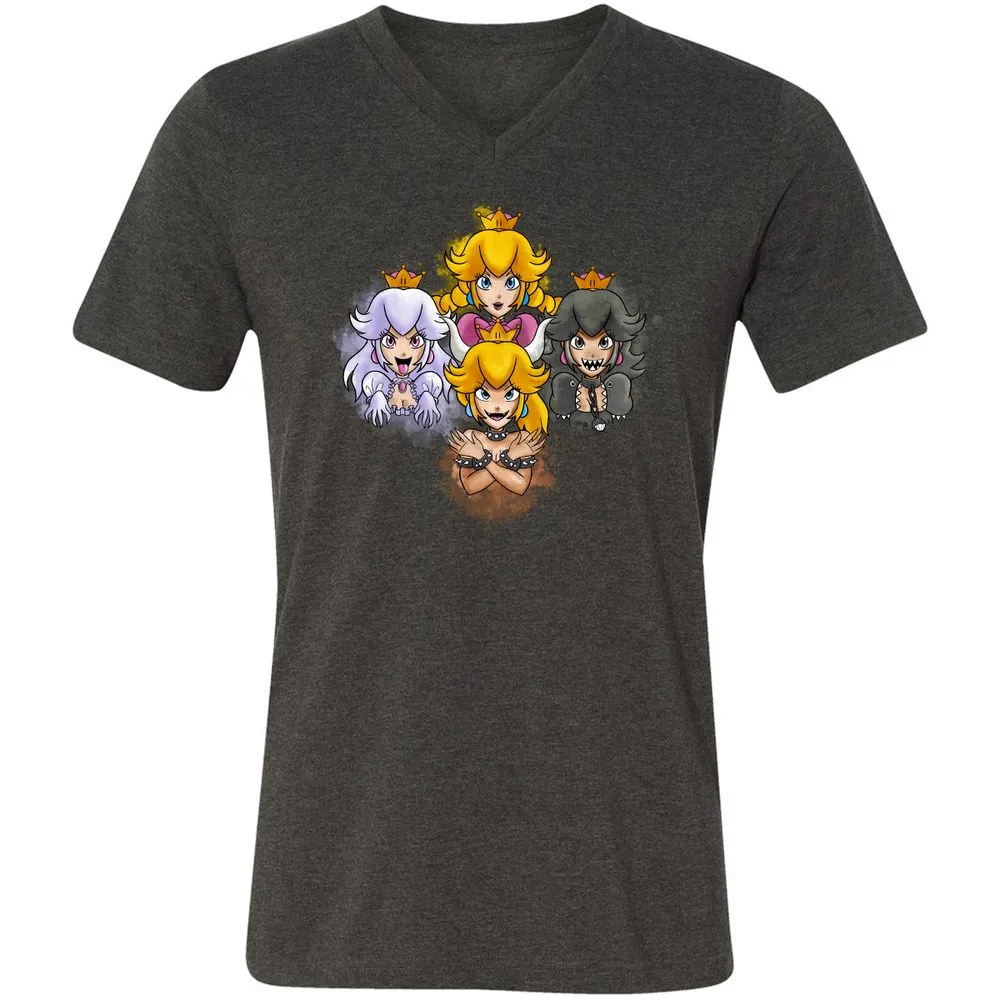 Unisex V-Neck T-Shirt - 9DCK5KPF - Dark Grey Heather - 8