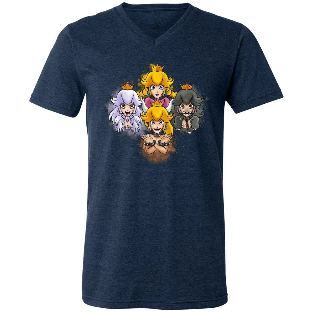 Unisex V-Neck T-Shirt - 9DCK5KPF - Heather Navy - 15