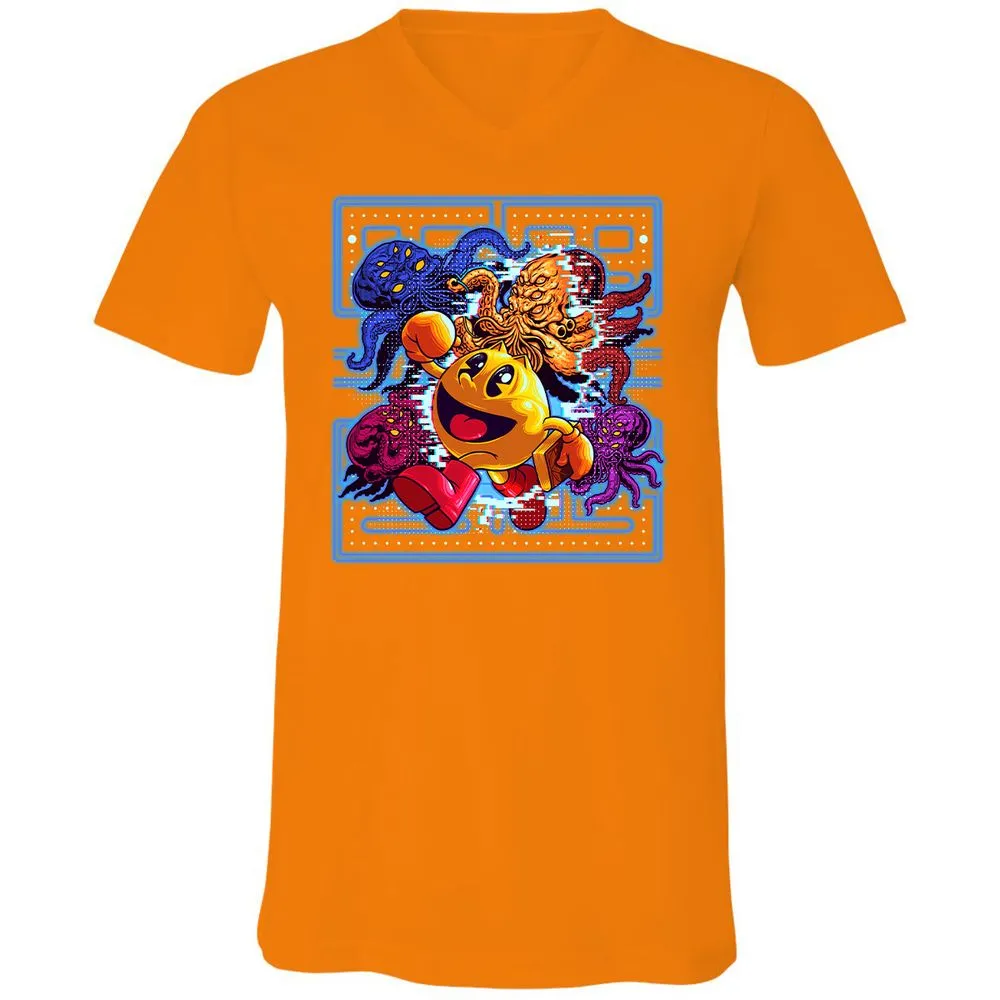 Unisex V-Neck T-Shirt - STL9ZKTV - Orange - 11