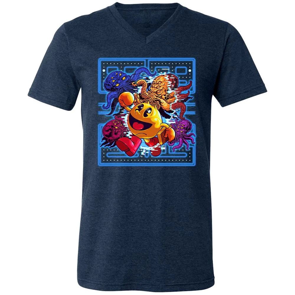 Unisex V-Neck T-Shirt - STL9ZKTV - Heather Navy - 15
