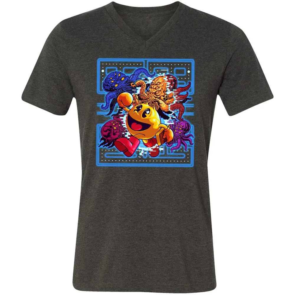Unisex V-Neck T-Shirt - STL9ZKTV - Dark Grey Heather - 8