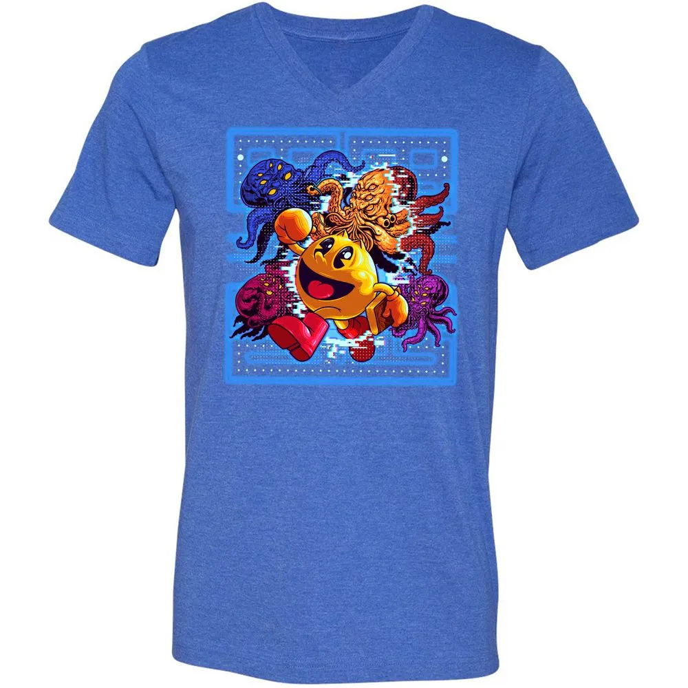 Unisex V-Neck T-Shirt - STL9ZKTV - Heather True Royal - 14