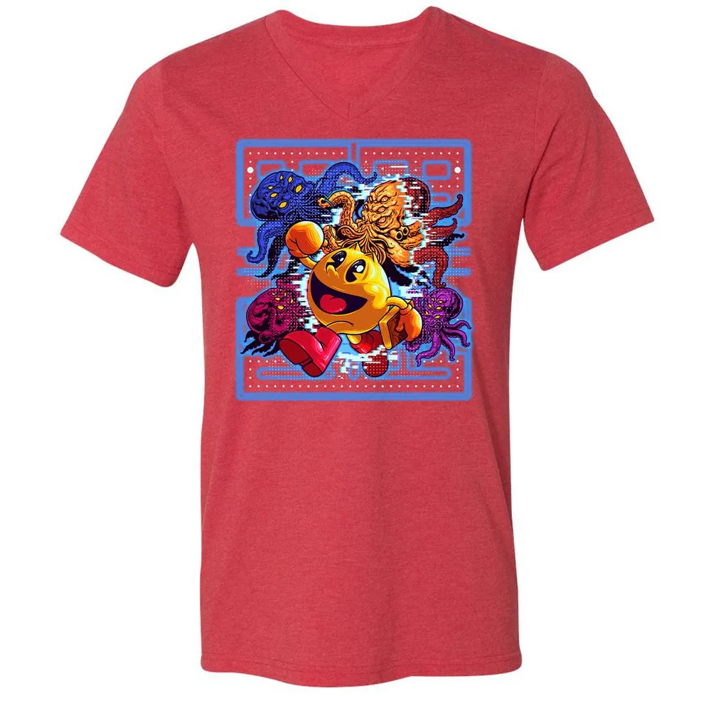 Unisex V-Neck T-Shirt - STL9ZKTV - Heather Red - 16