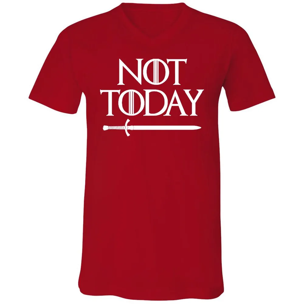 Unisex V-Neck T-Shirt - 6VK8F97Y - Red - 3