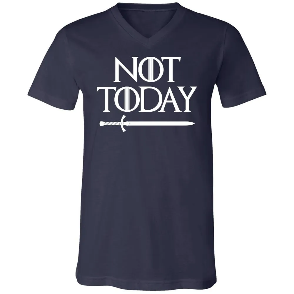 Unisex V-Neck T-Shirt - 6VK8F97Y - Navy - 2
