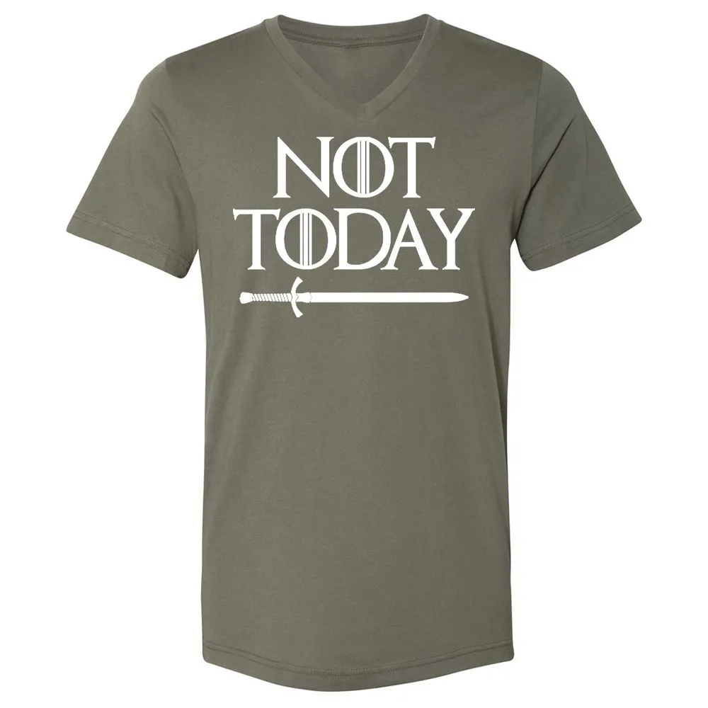 Unisex V-Neck T-Shirt - 6VK8F97Y - Military Green - 10