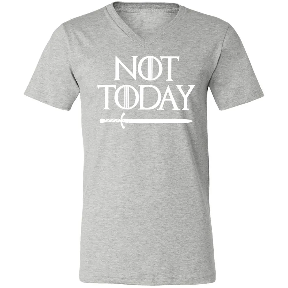 Unisex V-Neck T-Shirt - 6VK8F97Y - Athletic Heather - 7