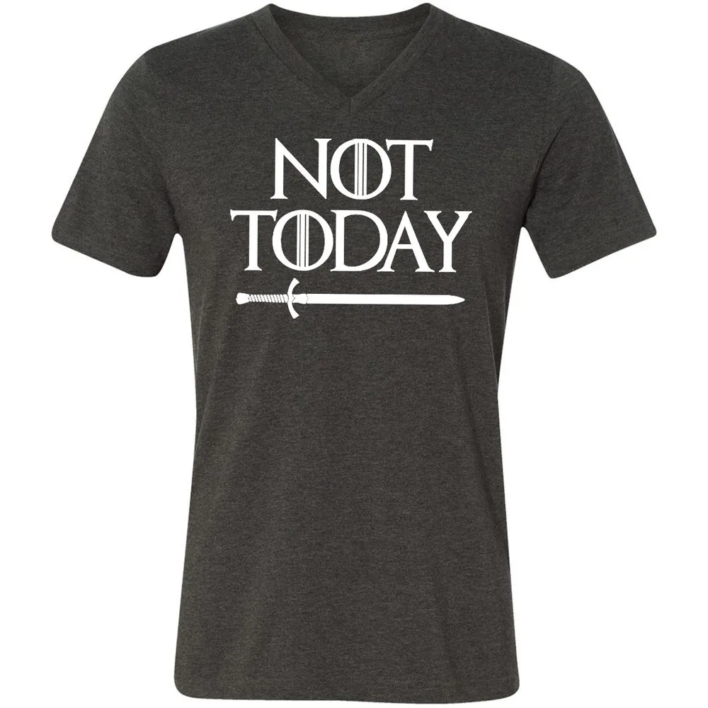Unisex V-Neck T-Shirt - 6VK8F97Y - Dark Grey Heather - 8