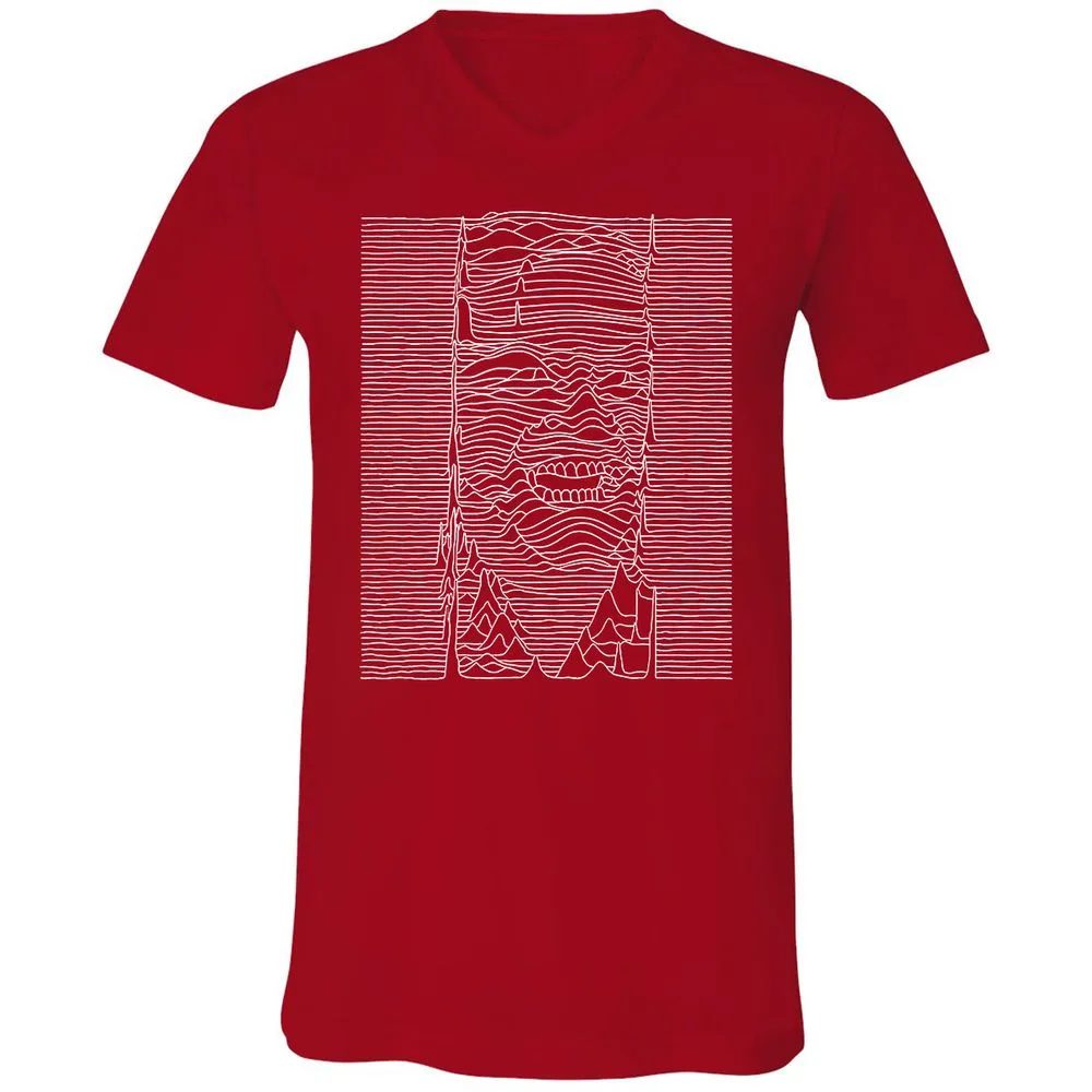Unisex V-Neck T-Shirt - JEGP71F5 - Red - 3