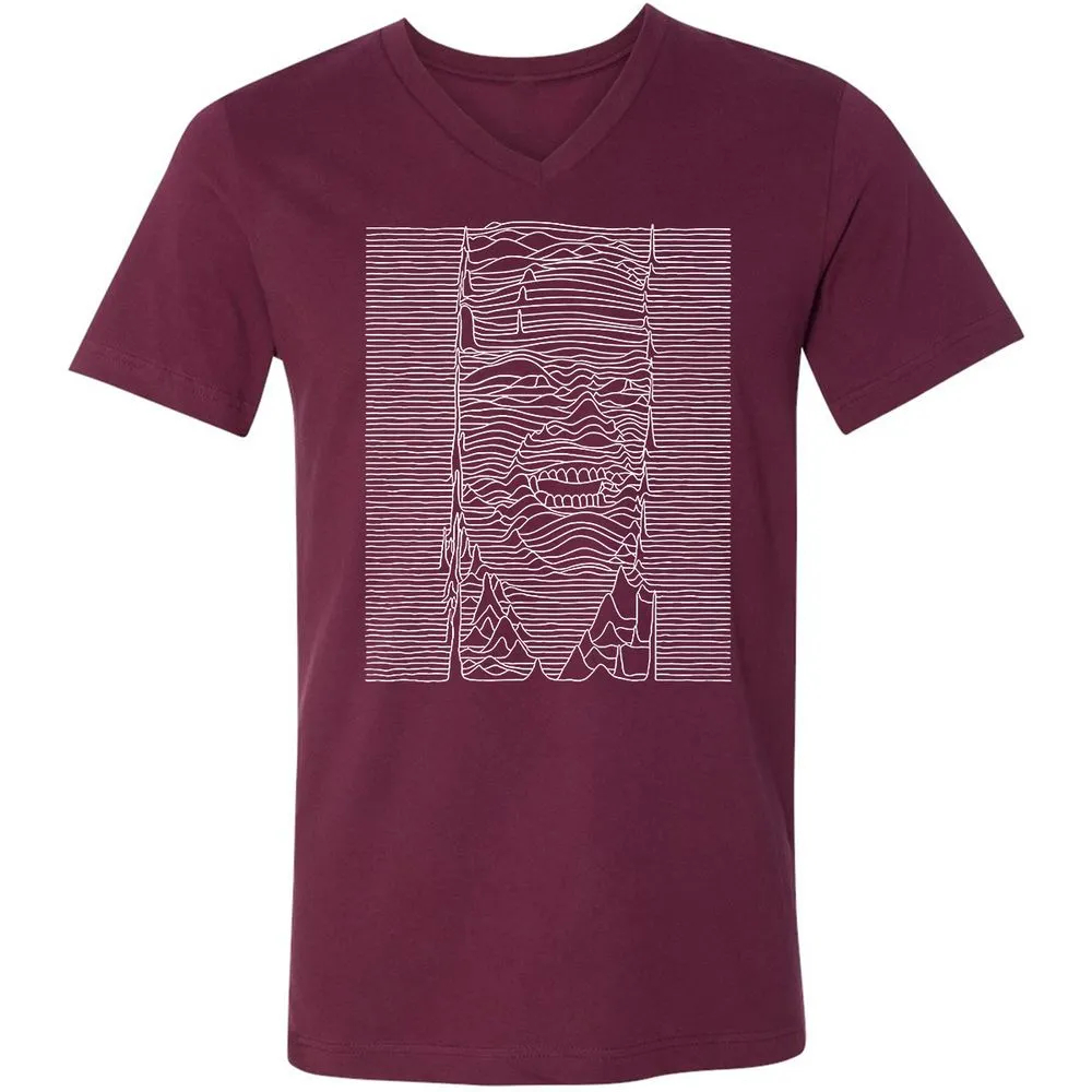 Unisex V-Neck T-Shirt - JEGP71F5 - Maroon - 6