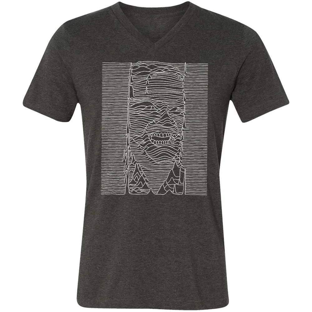 Unisex V-Neck T-Shirt - JEGP71F5 - Dark Grey Heather - 8