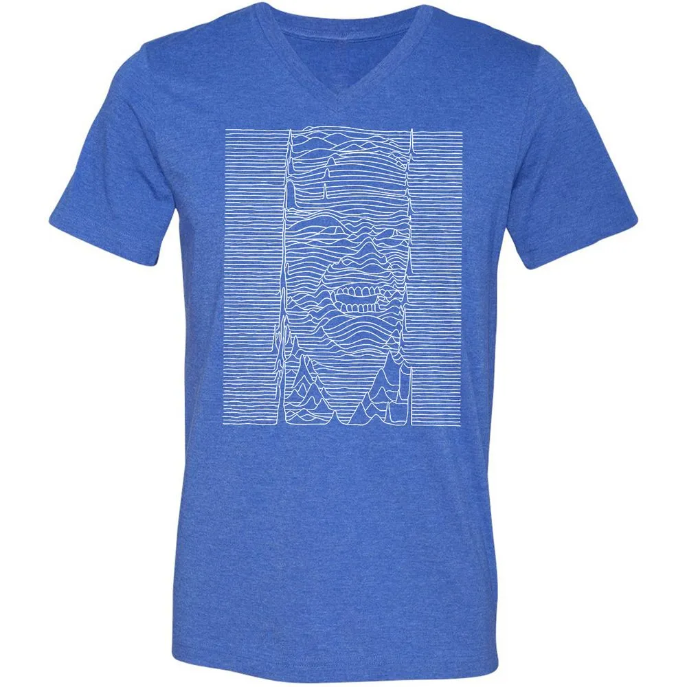 Unisex V-Neck T-Shirt - JEGP71F5 - Heather True Royal - 14