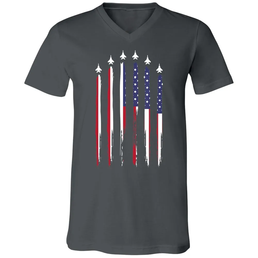 Unisex V-Neck T-Shirt - NTKJLJN9 - Asphalt - 12