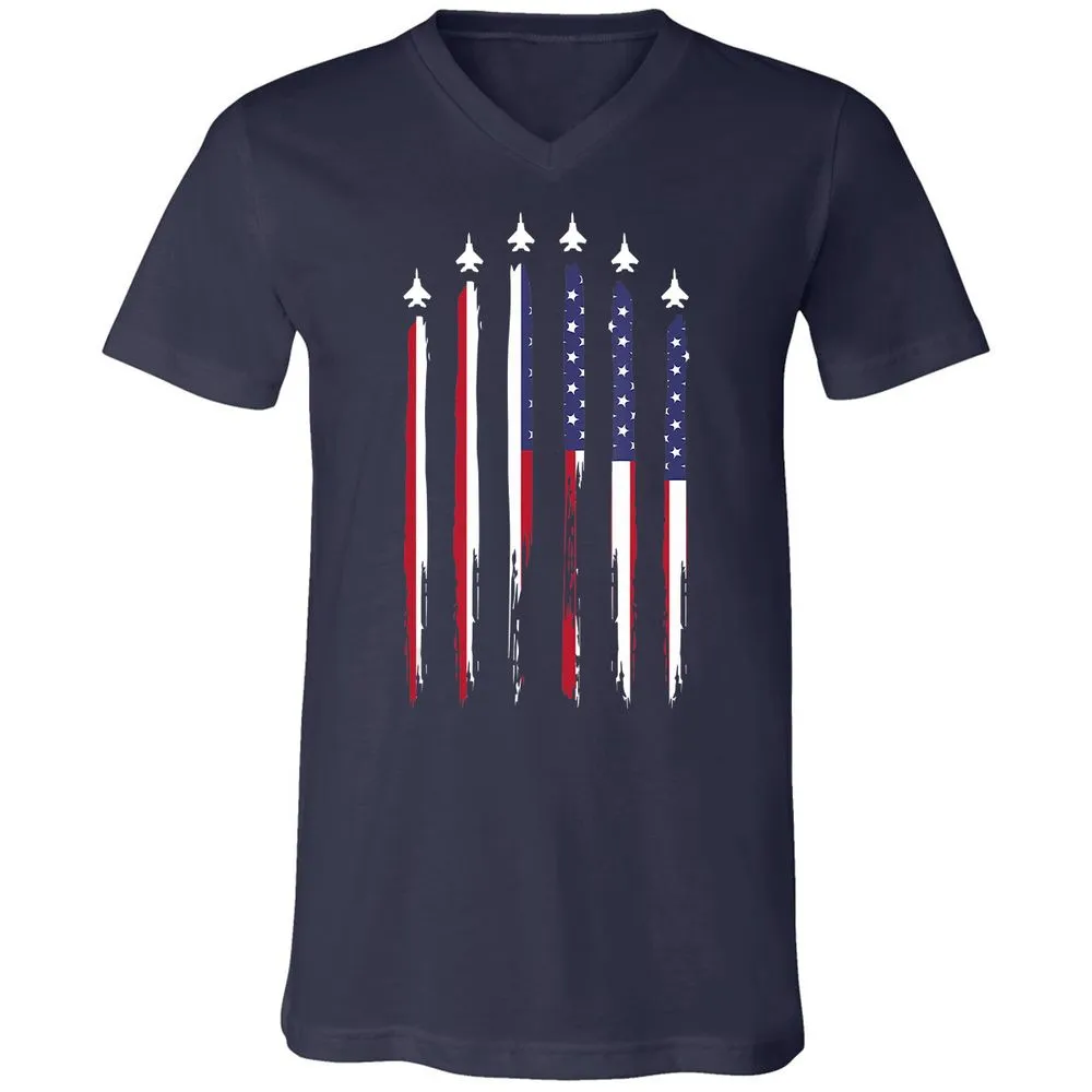 Unisex V-Neck T-Shirt - NTKJLJN9 - Navy - 2
