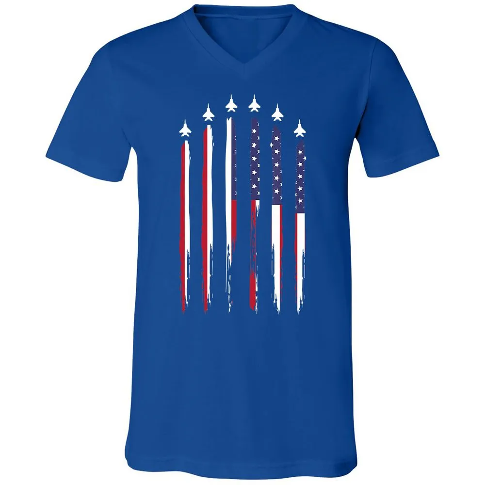 Unisex V-Neck T-Shirt - NTKJLJN9 - True Royal - 4