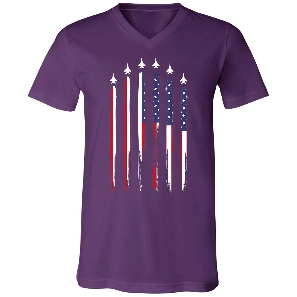 Unisex V-Neck T-Shirt - NTKJLJN9 - Team Purple - 9