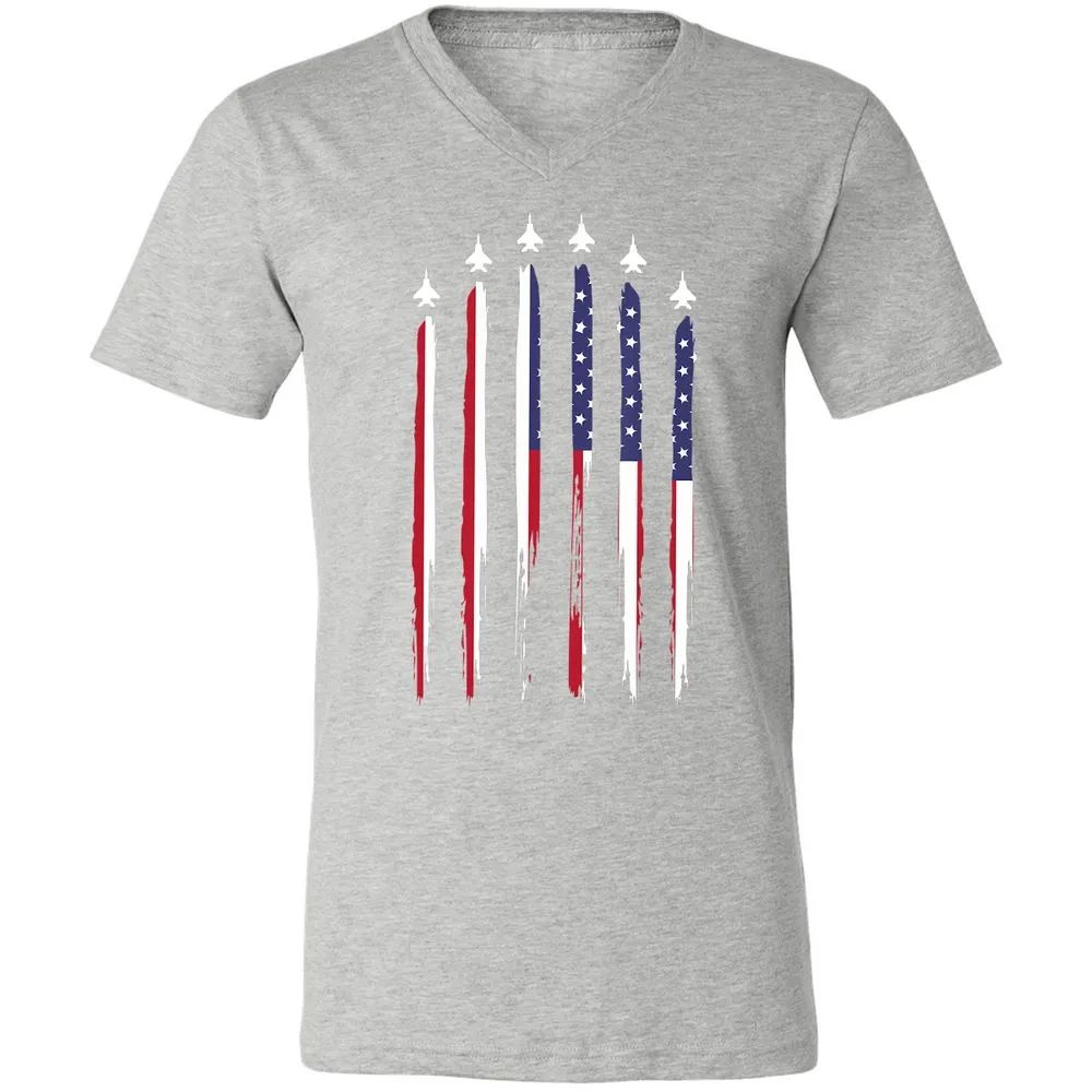 Unisex V-Neck T-Shirt - NTKJLJN9 - Athletic Heather - 7