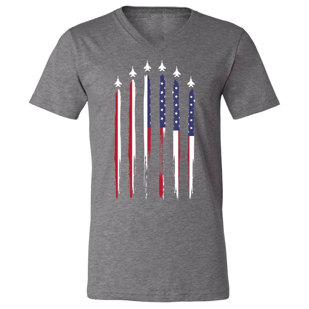 Unisex V-Neck T-Shirt - NTKJLJN9 - Deep Heather - 13