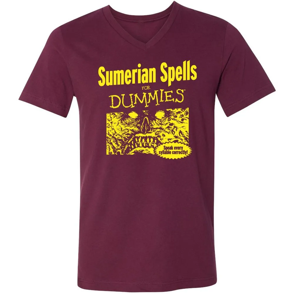 Unisex V-Neck T-Shirt - HQ4F99BC - Maroon - 6