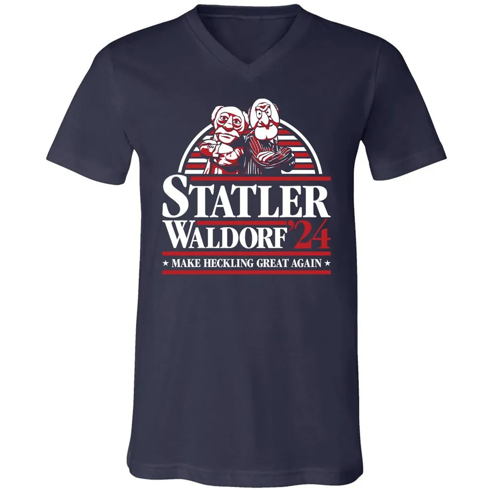 Unisex V-Neck T-Shirt - BSNERUY2 - Navy - 2