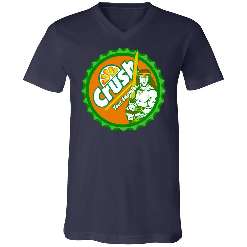 Unisex V-Neck T-Shirt - TCQM6E5P - Navy - 2