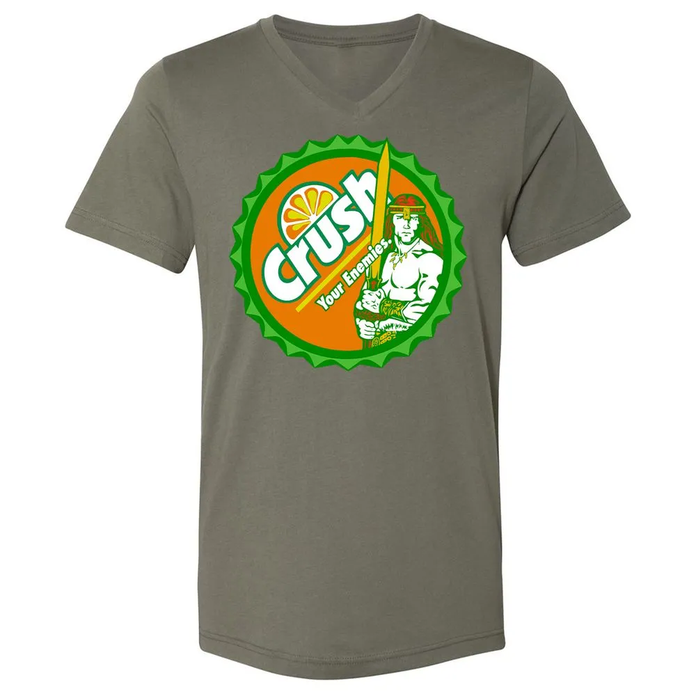 Unisex V-Neck T-Shirt - TCQM6E5P - Military Green - 10