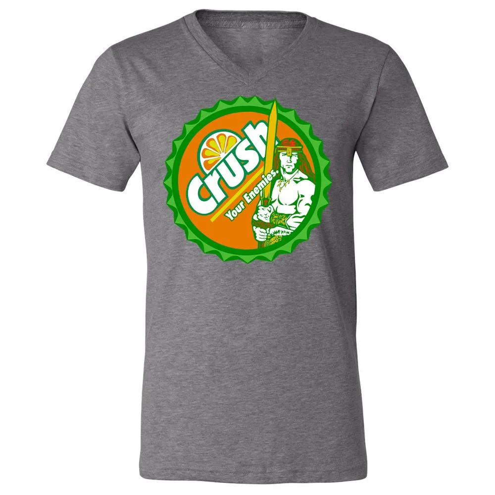 Unisex V-Neck T-Shirt - TCQM6E5P - Deep Heather - 13