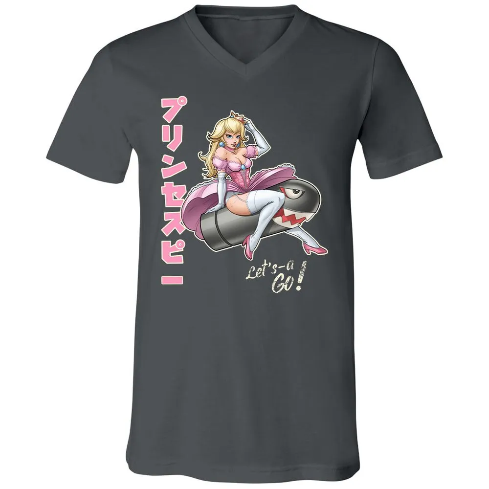 Unisex V-Neck T-Shirt - 6PEE93JC - Asphalt - 12