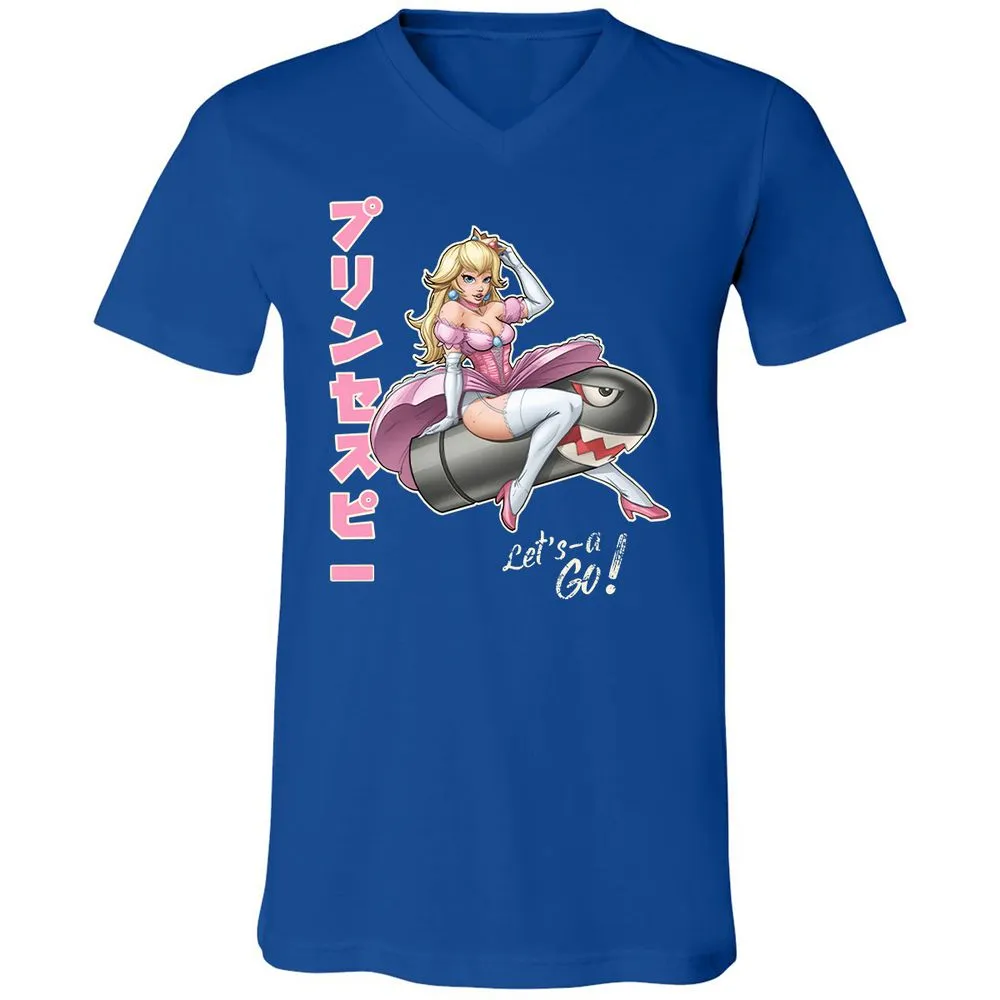 Unisex V-Neck T-Shirt - 6PEE93JC - True Royal - 4