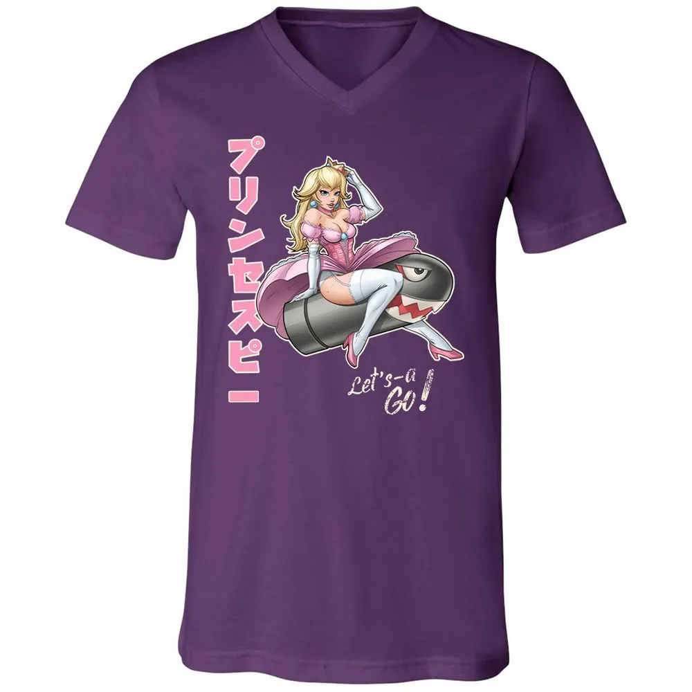 Unisex V-Neck T-Shirt - 6PEE93JC - Team Purple - 9
