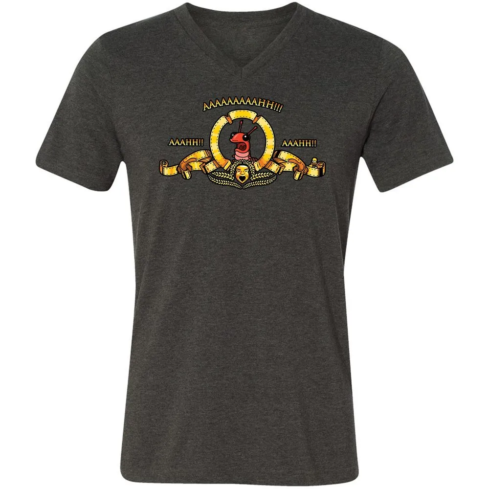Unisex V-Neck T-Shirt - A257GX3S - Dark Grey Heather - 8