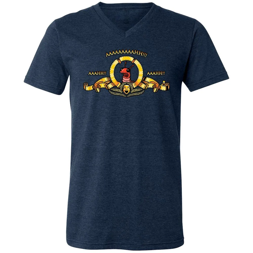 Unisex V-Neck T-Shirt - A257GX3S - Heather Navy - 15
