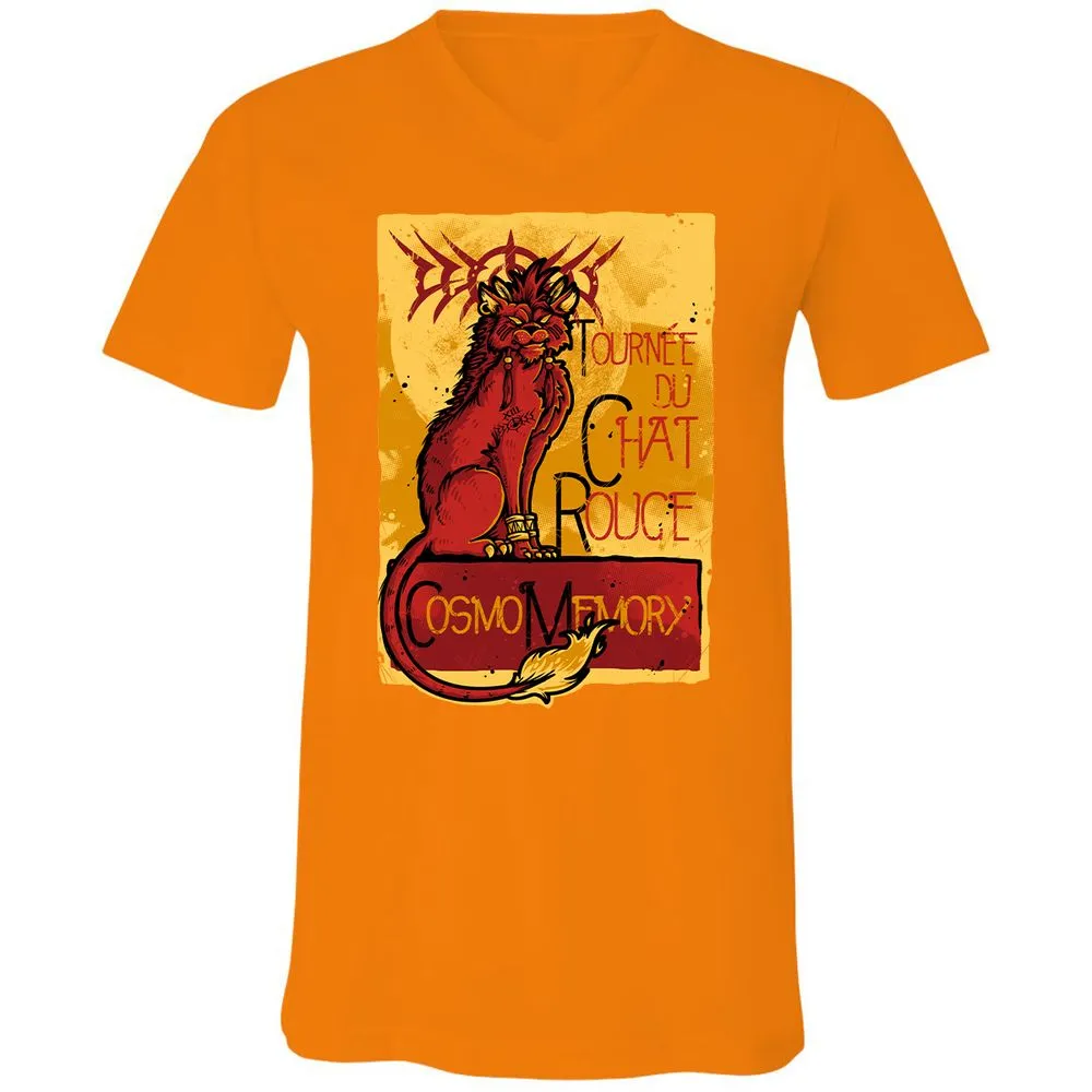 Unisex V-Neck T-Shirt - VKM92Q1S - Orange - 11