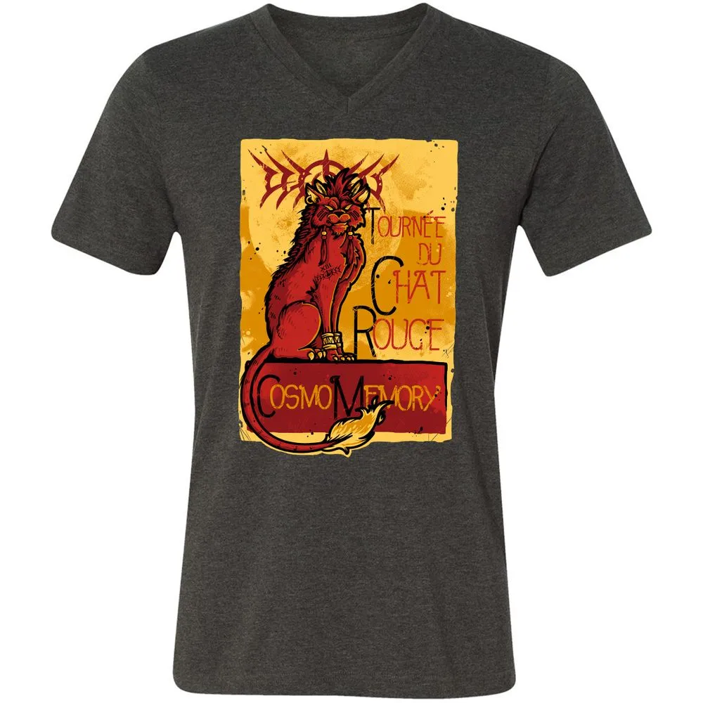 Unisex V-Neck T-Shirt - VKM92Q1S - Dark Grey Heather - 8