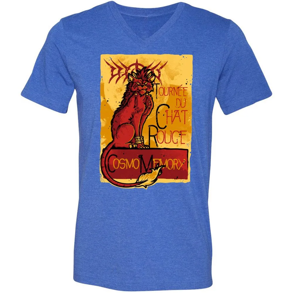Unisex V-Neck T-Shirt - VKM92Q1S - Heather True Royal - 14