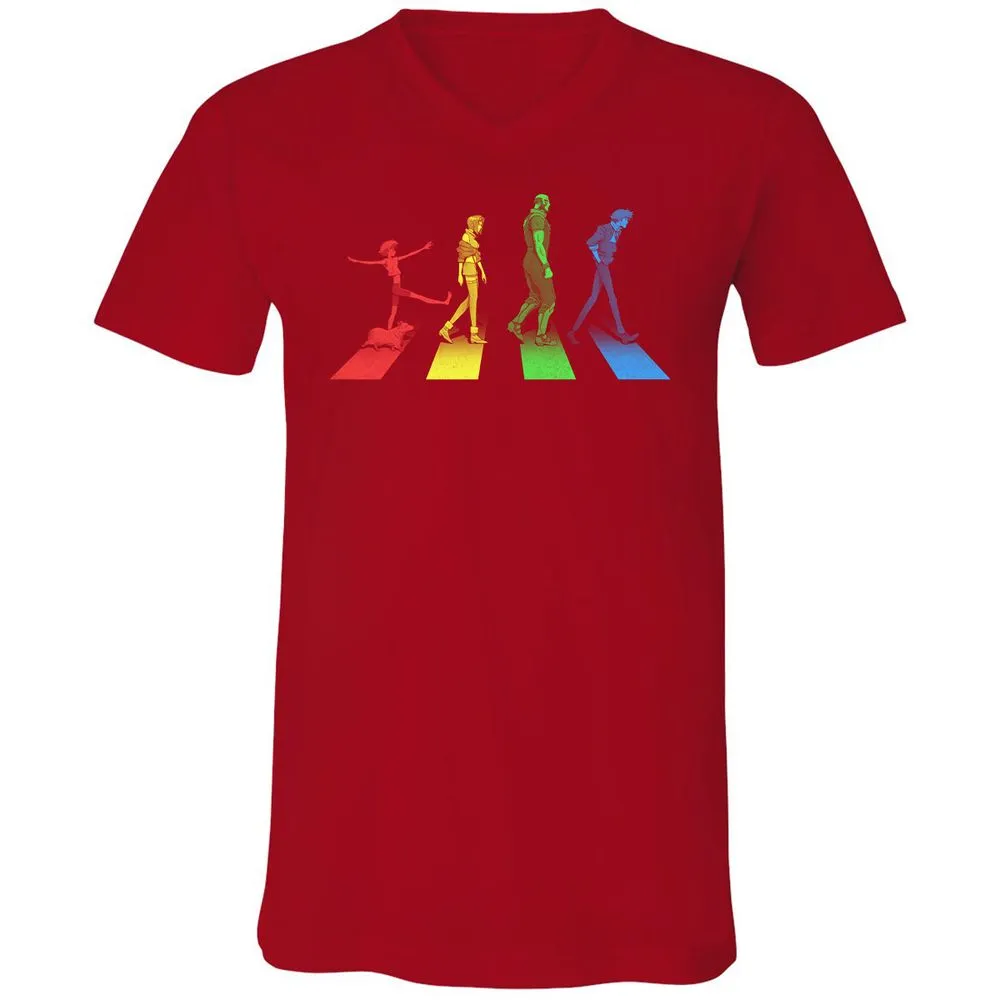 Unisex V-Neck T-Shirt - L473JG4H - Red - 3