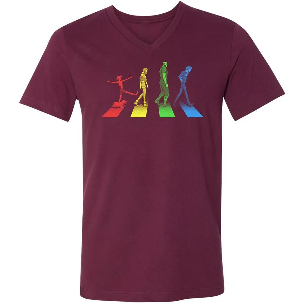 Unisex V-Neck T-Shirt - L473JG4H - Maroon - 6