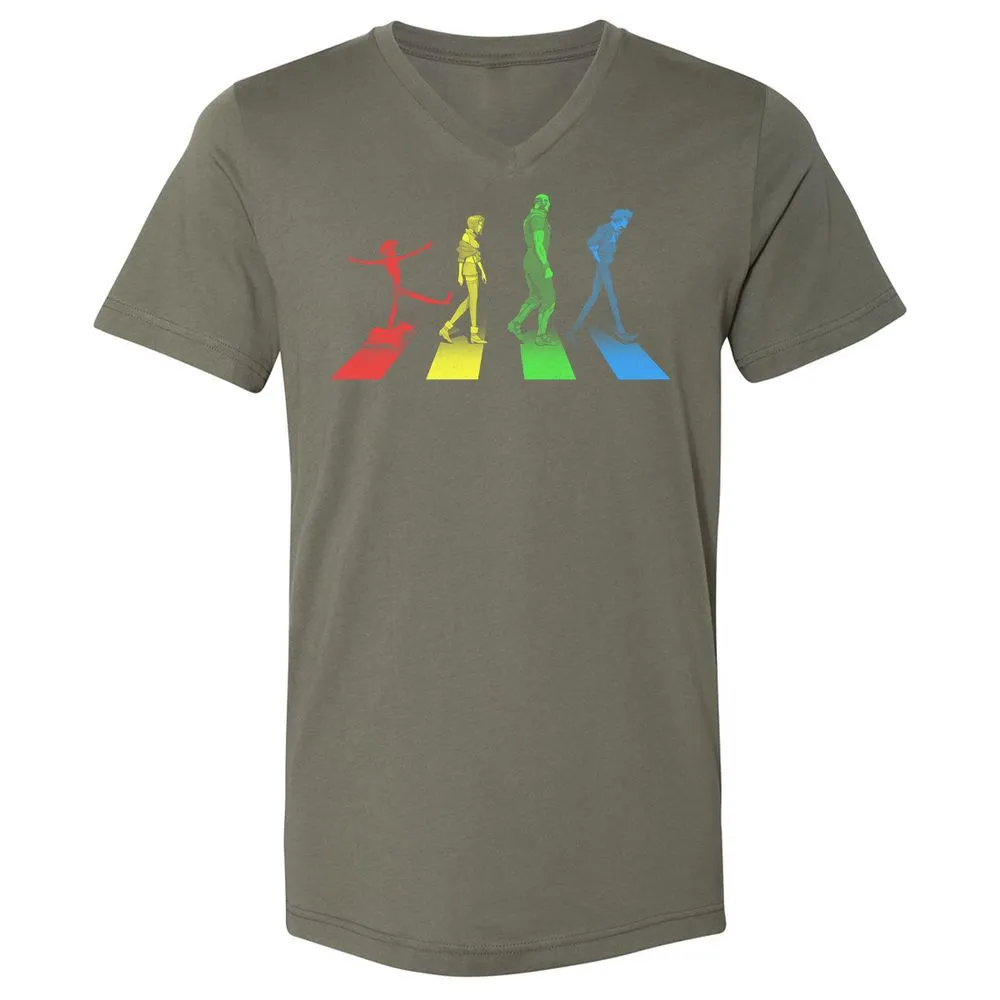 Unisex V-Neck T-Shirt - L473JG4H - Military Green - 10