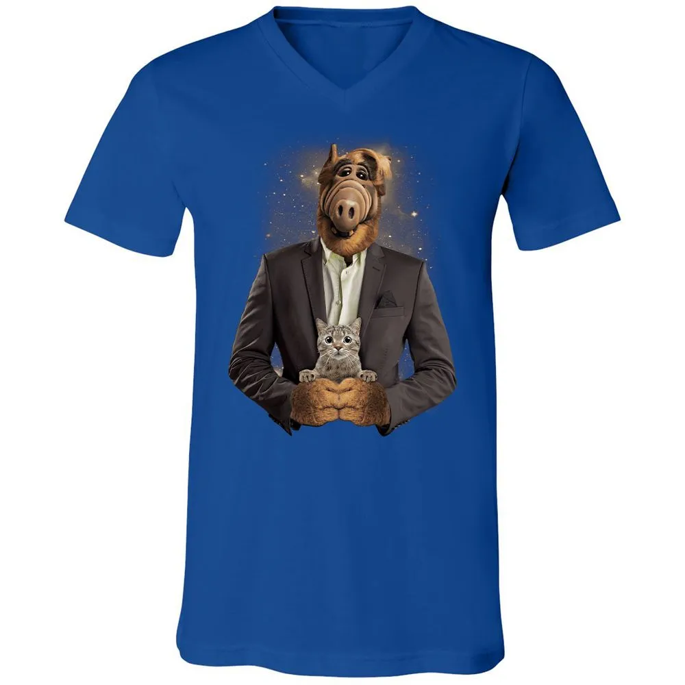 Unisex V-Neck T-Shirt - RHFGZGKW - True Royal - 4