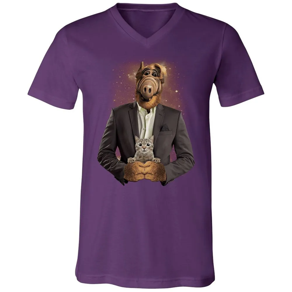 Unisex V-Neck T-Shirt - RHFGZGKW - Team Purple - 9
