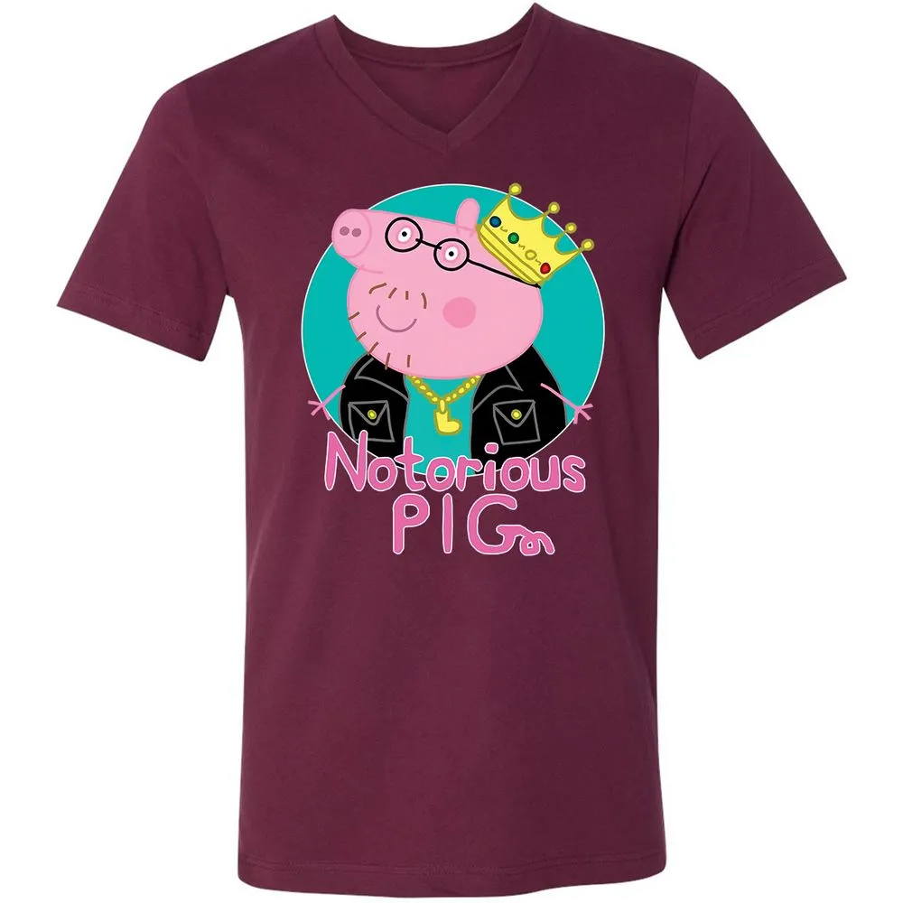 Unisex V-Neck T-Shirt - 2D3FEFPC - Maroon - 6