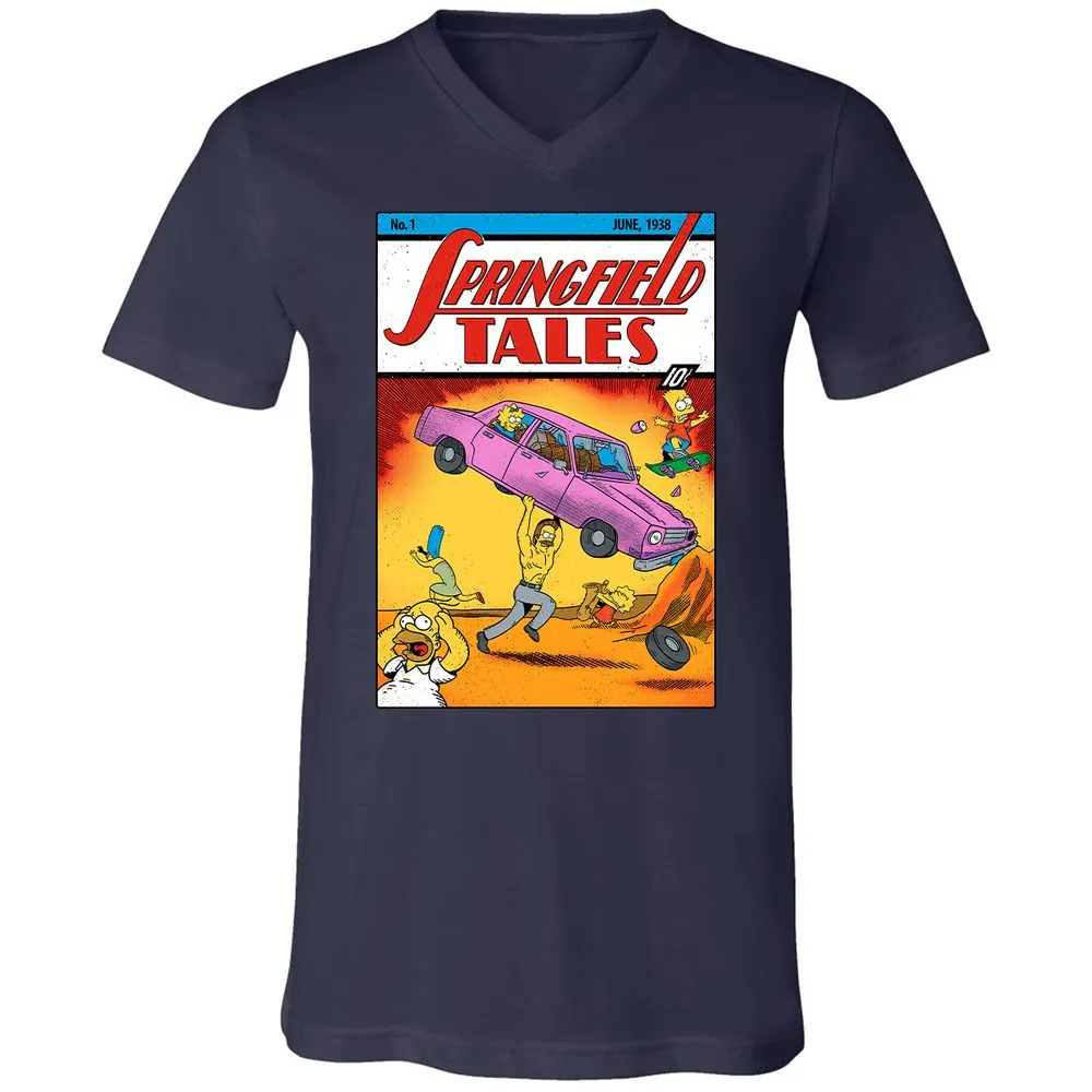 Unisex V-Neck T-Shirt - 7KMPH4NT - Navy - 2