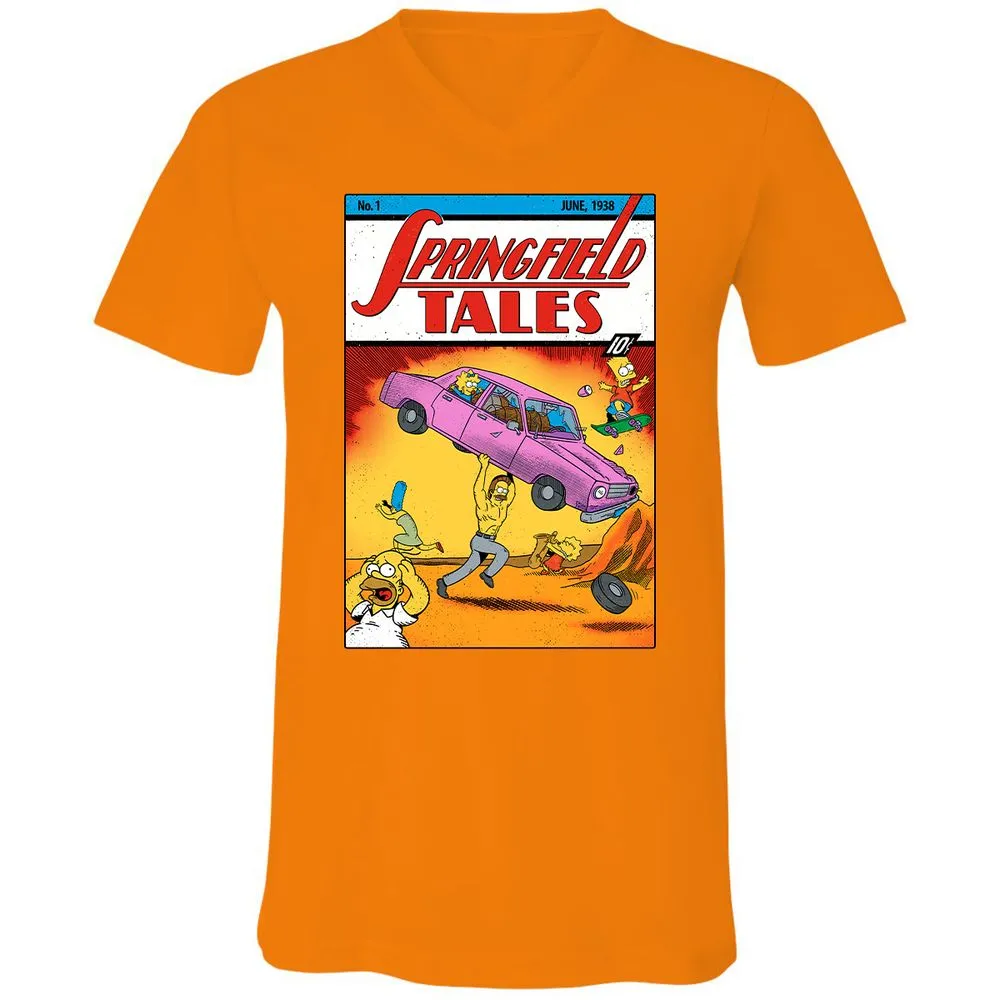 Unisex V-Neck T-Shirt - 7KMPH4NT - Orange - 11