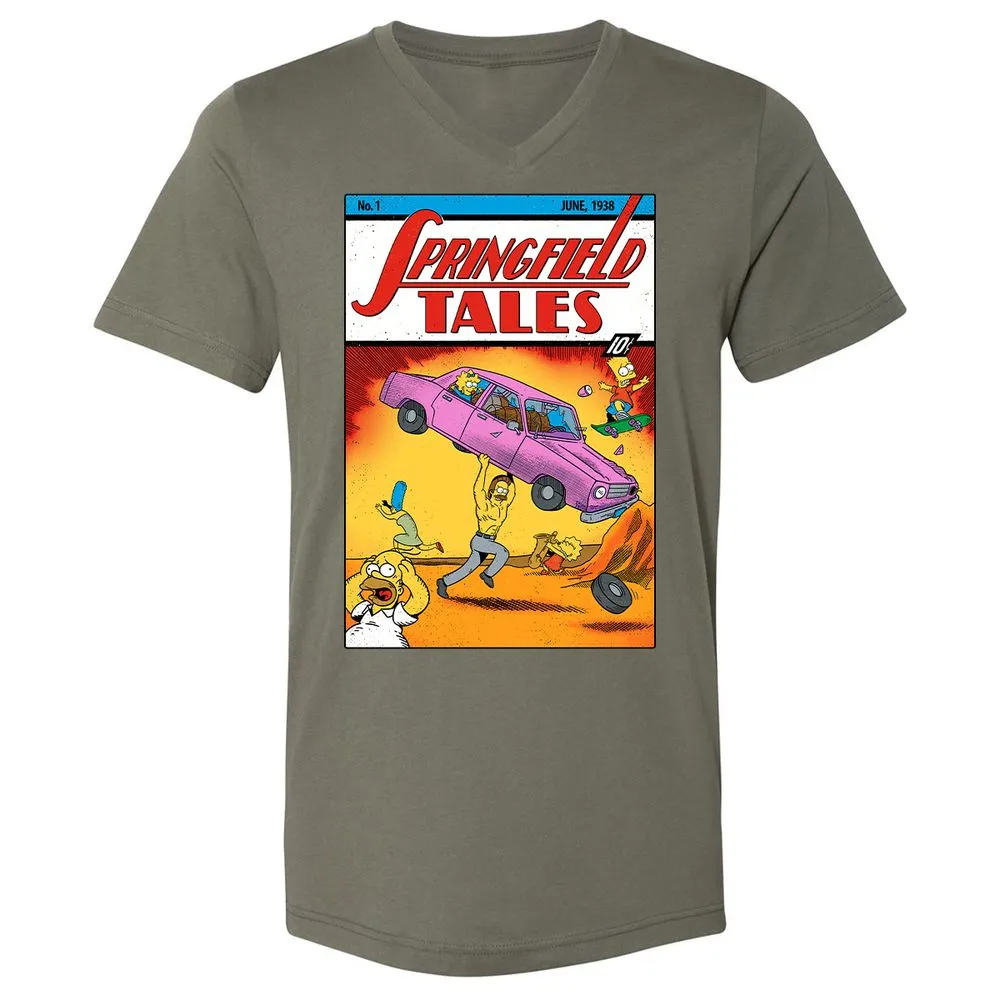 Unisex V-Neck T-Shirt - 7KMPH4NT - Military Green - 10